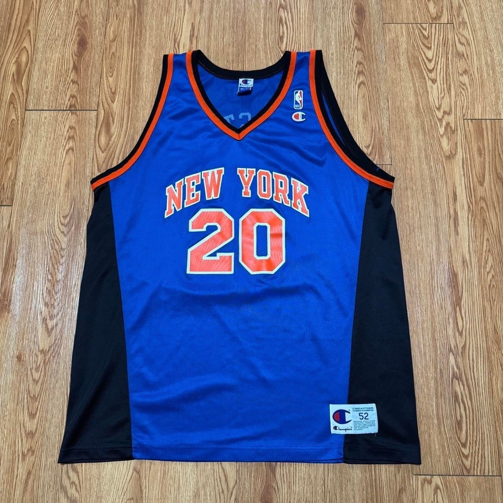 VTG New York Knicks Men's Jersey 2XL Champion Allan Houston Blue